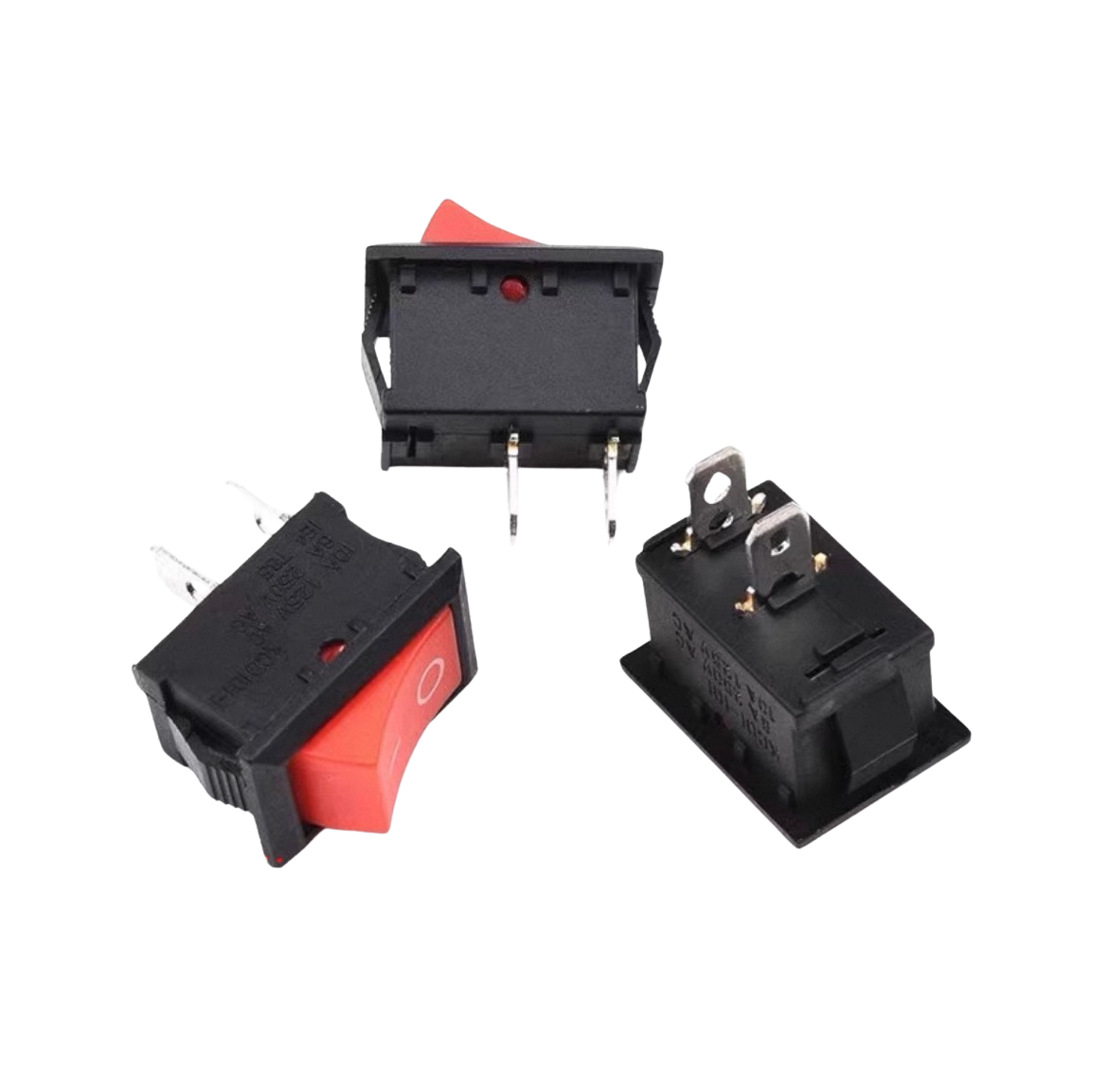KCD1-101 6A ON-OFF Red Switch 2Pin 15*21mm مفتاح أون أوف أحمر