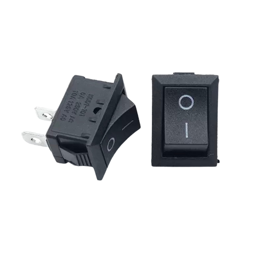 KCD1-101 6A ON-OFF Black Switch 2Pin 15*21mm مفتاح أون أوف أسود