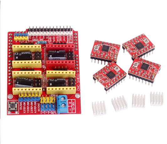 CNC Stepper Motor Shield V3 + 4pcs A4988 Motor Driver