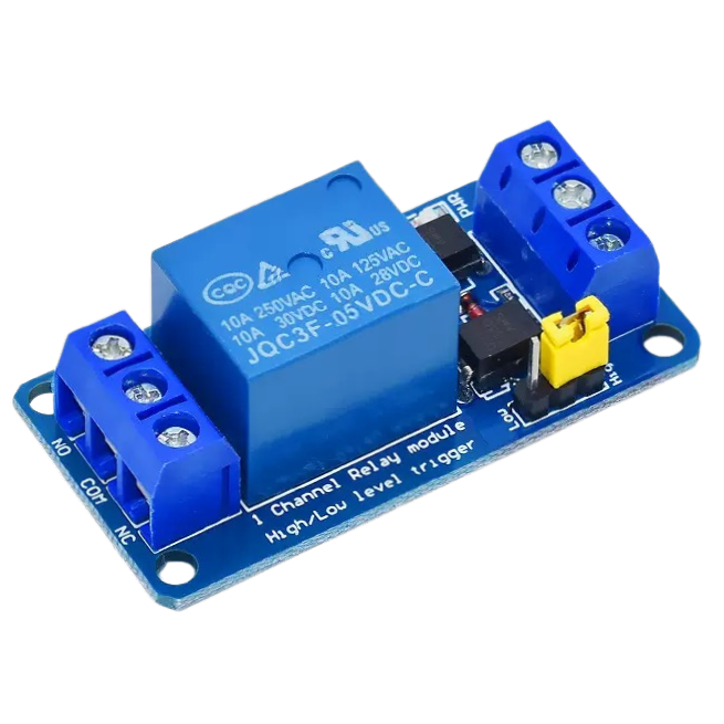 5V 1 Channel High/Low Level Trigger Relay Module with Optocoupler موديل ريلي فردي