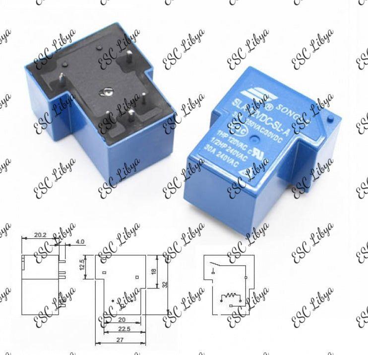 Relay SLA-12VDC-SL-A 30A 5pins