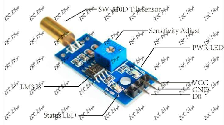 Tilt Switch SW-520D Module مستشعر الميل