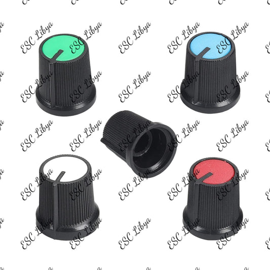 Potentiometer Plastic Knob 6mm مغطة مقاومة متغيرة