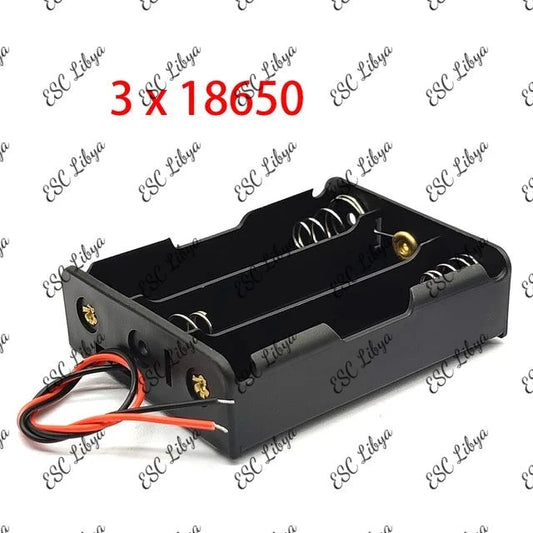 3x 18650 3.7V Battery Holder حاملة بطاريات ثلاثية