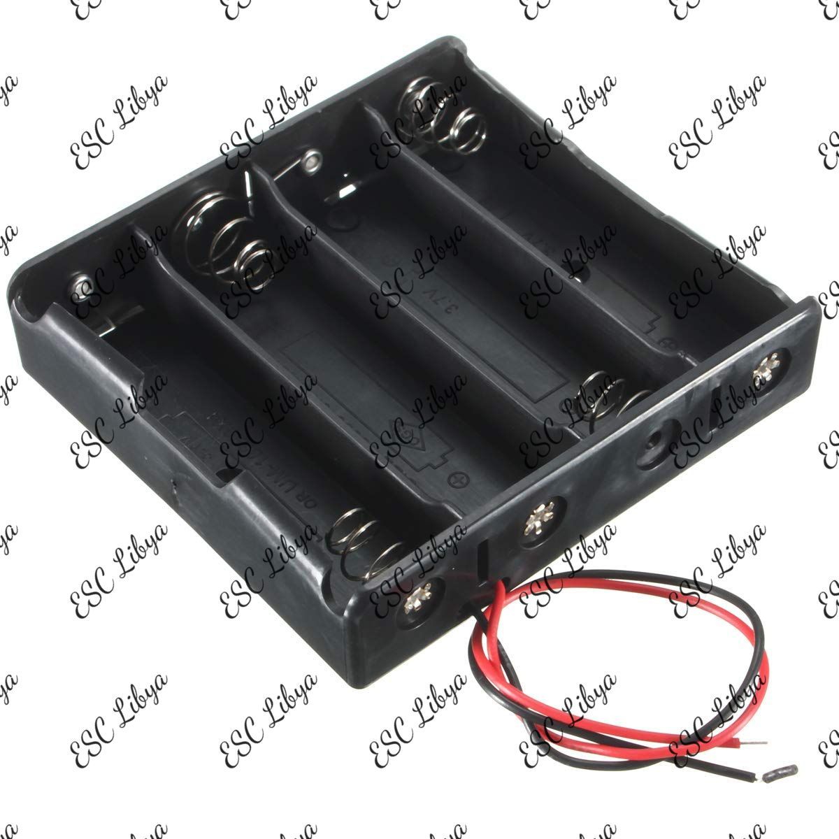 4x 18650 3.7V Battery Holder حاملة بطاريات رباعية