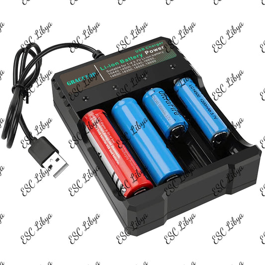 4x Lithium Battery Charger MS-5D84A شاحن بطاريات ليثيوم رباعي