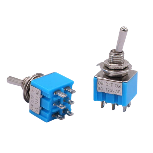 MTS-203 ON-OFF-ON Toggle Switch 6pins مفتاح أون-أوف-أون