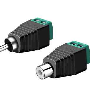 RCA Solder-Free Plug AV Audio Terminal Connector Male/Female
