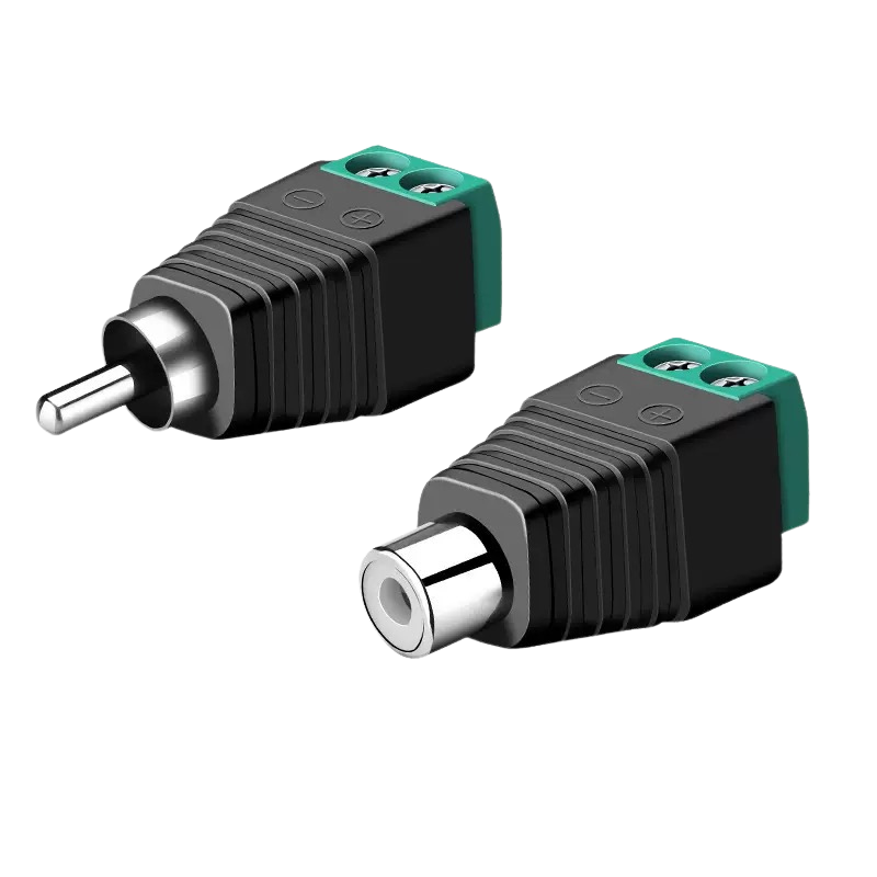 RCA Solder-Free Plug AV Audio Terminal Connector Male/Female