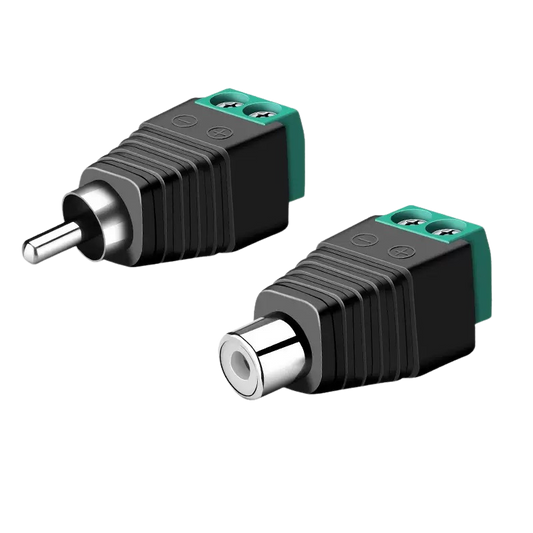 RCA Solder-Free Plug AV Audio Terminal Connector Male/Female