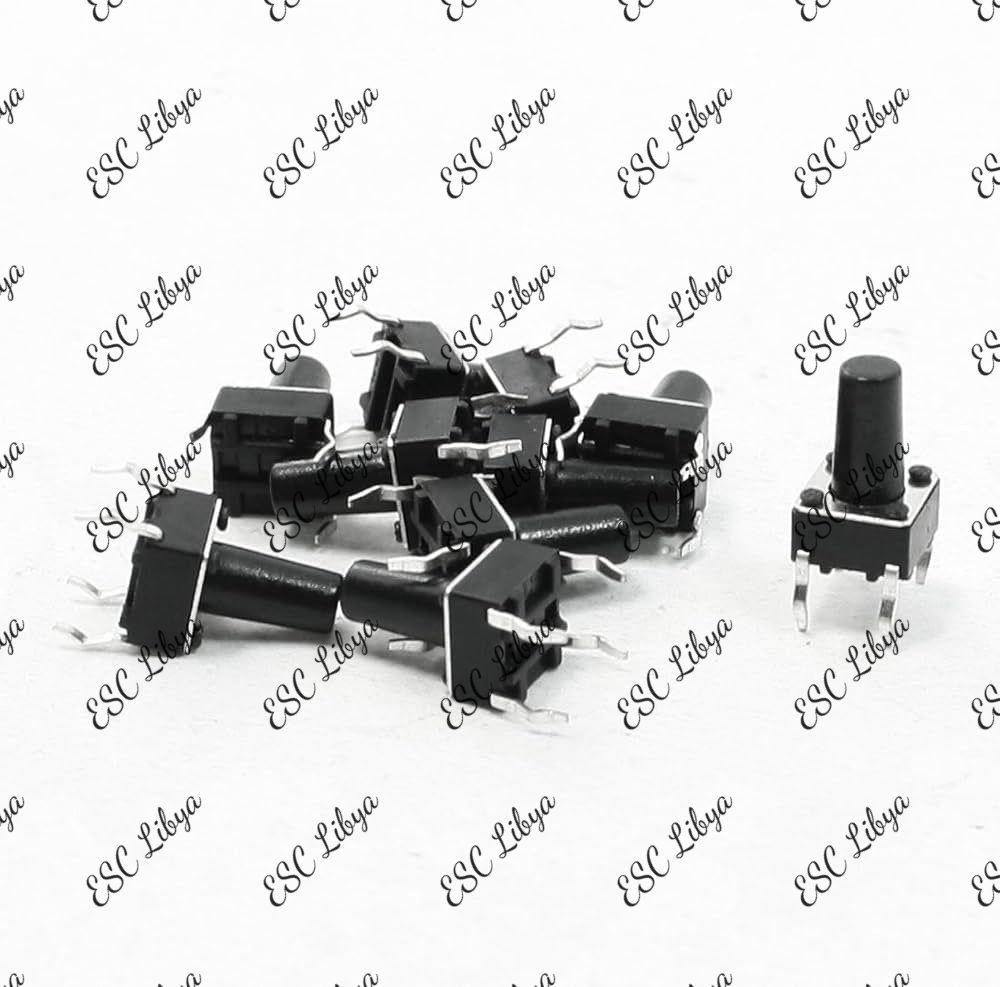 Tactile switch 6*6*10mm 4pins بش بطم