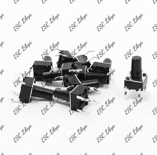 Tactile switch 6*6*10mm 4pins بش بطم