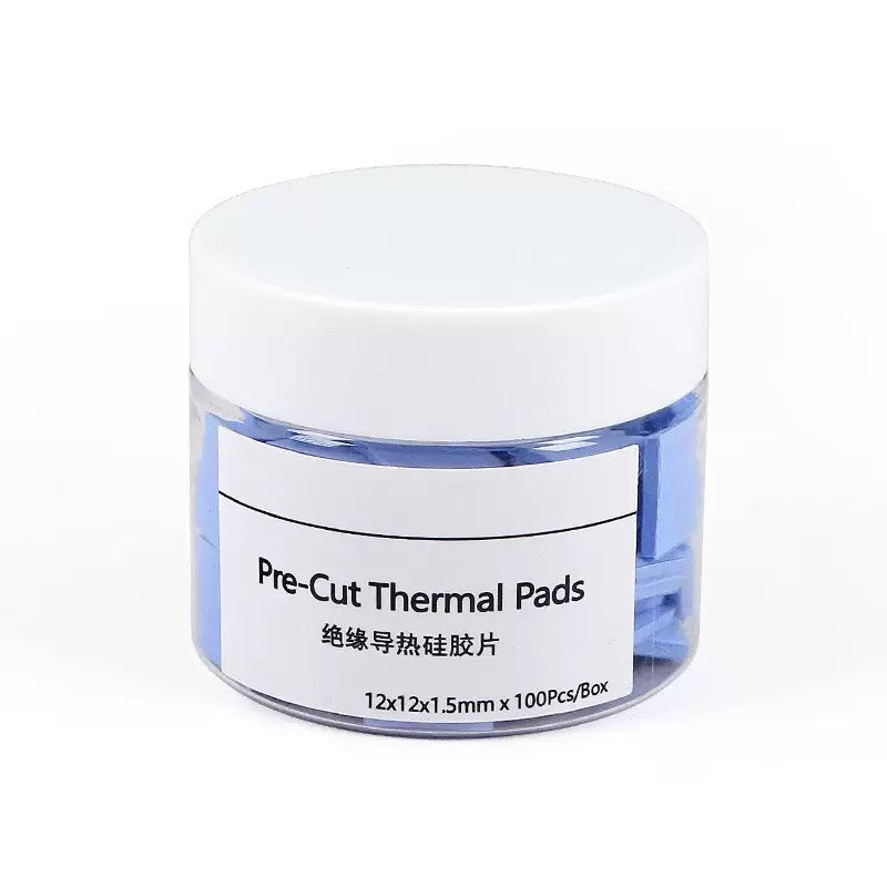 Pre-Cut Thermal Pads 12x12x1.5mm 100pcs باد حراري