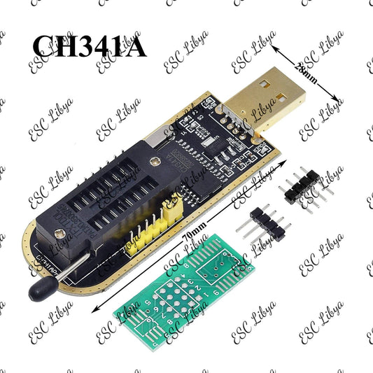 CH341A 24 25 Series EEPROM Flash Bios USB Programmer مبرمجة بيوس فلاش ايبروم