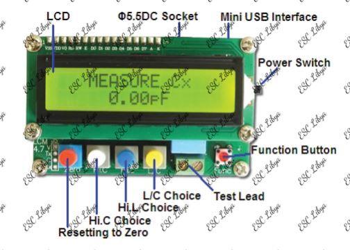 LC100-A Digital LCD High inductance and Capacitance Meter مقياس ملفات و مكثفات عالي