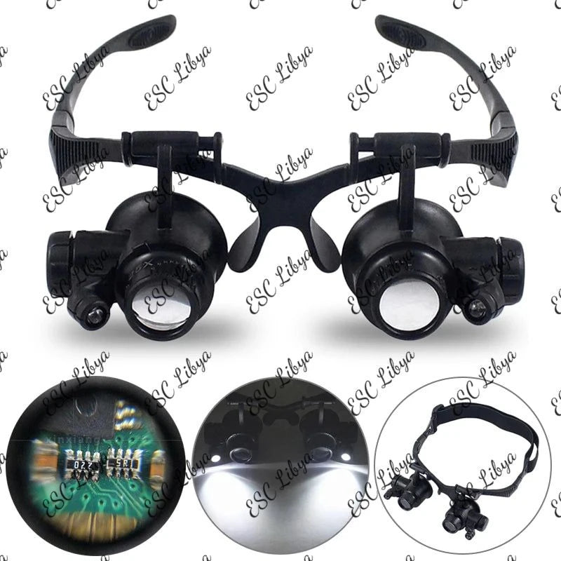 Magnifying glasses 10x 15x 20x 25x with 2 Led