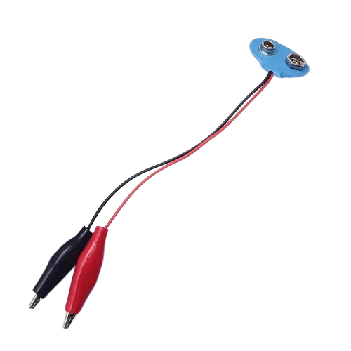 9V battery Clip connector to Alligator clip وصلة بطارية