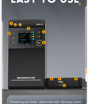 FNIRSI® SWM-10 Portable Intelligent Color Screen Spot Welding Machine كاوية نقطية