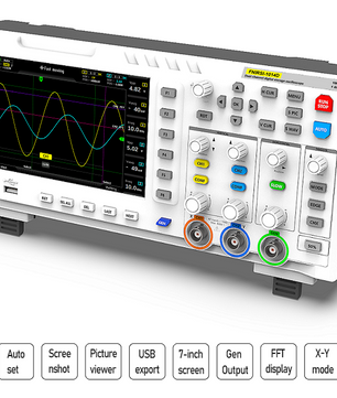 FNIRSI® 1014D 2 in 100Mhz Dual Channel Digital Storage Oscilloscope and DDS Signal Generator راسم و مولد إشارة