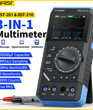 FNIRSI® DST-210 Handheld 3-in-1 Multimeter + 10Mhz Oscilloscope + Signal Generator