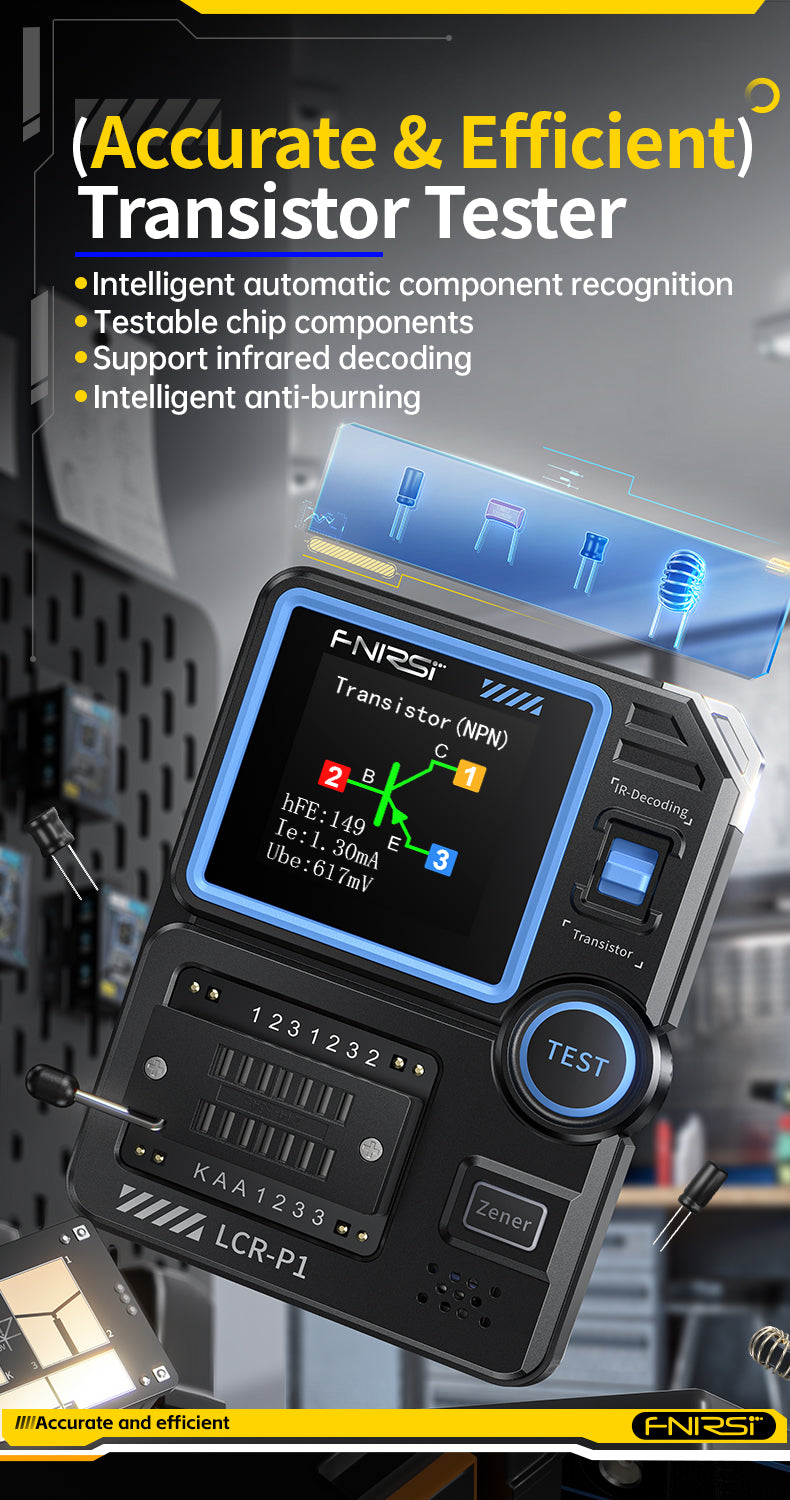 FNIRSI® LCR-P1 Multifunction Transistor Capacitor Tester