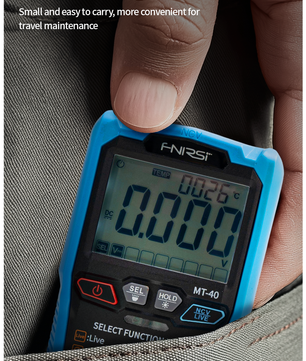 FNIRSI® MT-40 Smart Digital Multimeter 4000 Counts True RMS AC DC Voltage 600V Capacitance Ohm Hz NCV Live Wire Test Auto Range