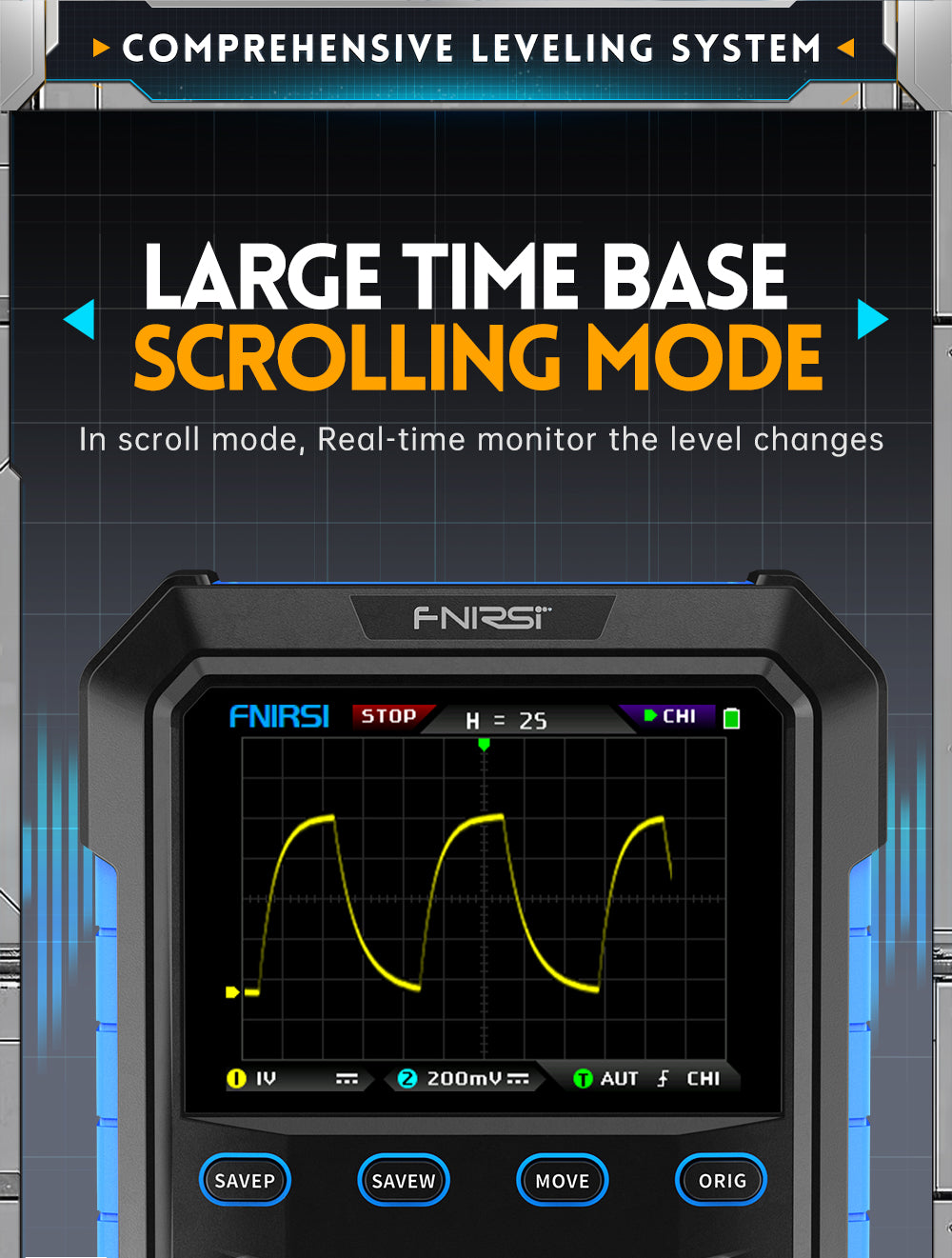 FNIRSI® DPOX180H 2 Channel 180MHZ 2-IN-1 Digial Phosphor Oscilloscope & Function Generator راسم و مولد إشارة