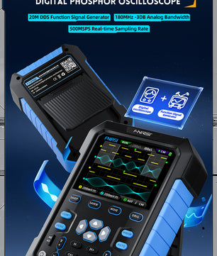 FNIRSI® DPOX180H 2 Channel 180MHZ 2-IN-1 Digial Phosphor Oscilloscope & Function Generator