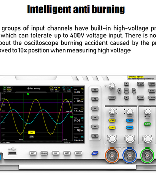 FNIRSI® 1014D 2 in 100Mhz Dual Channel Digital Storage Oscilloscope and DDS Signal Generator راسم و مولد إشارة