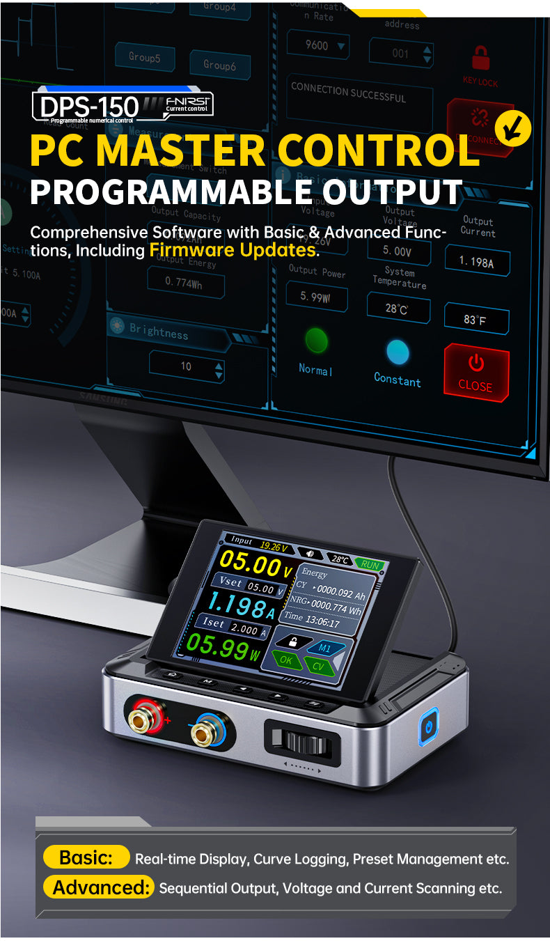 FNIRSI® DPS-150 30V 5A Programmable Mini Portable DC Power Supply