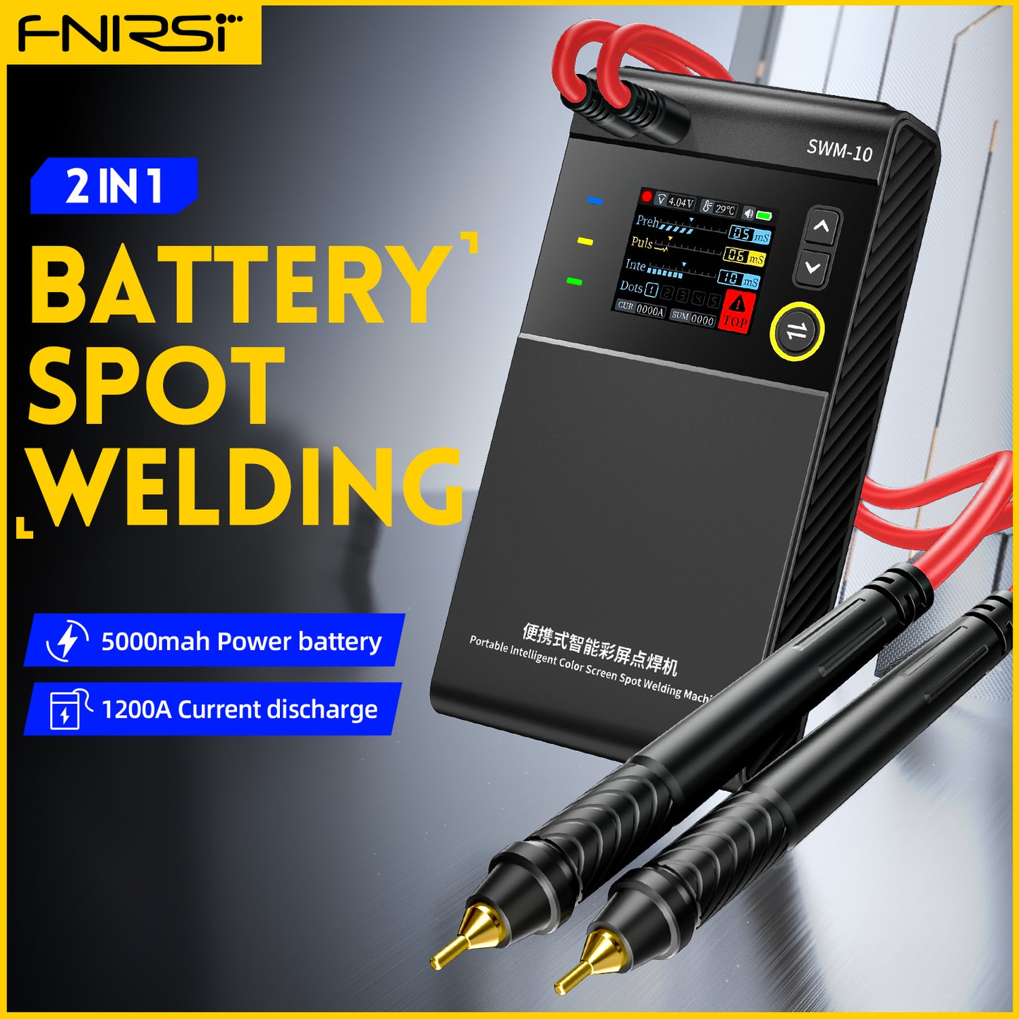 FNIRSI® SWM-10 Portable Intelligent Color Screen Spot Welding Machine كاوية نقطية