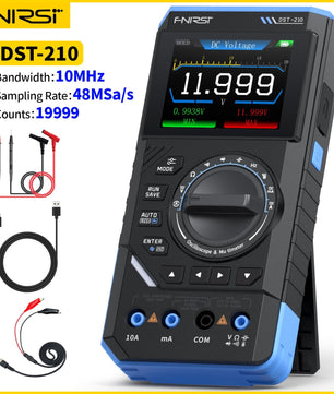 FNIRSI® DST-210 Handheld 3-in-1 Multimeter + 10Mhz Oscilloscope + Signal Generator