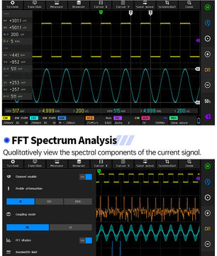 FNIRSI® DPOS350P 4-IN-1 350MHz 1GSPS Touch Screen Tablet Oscilloscope Signal Generator Spectrum Analyzer Frequency Response Analyzer
