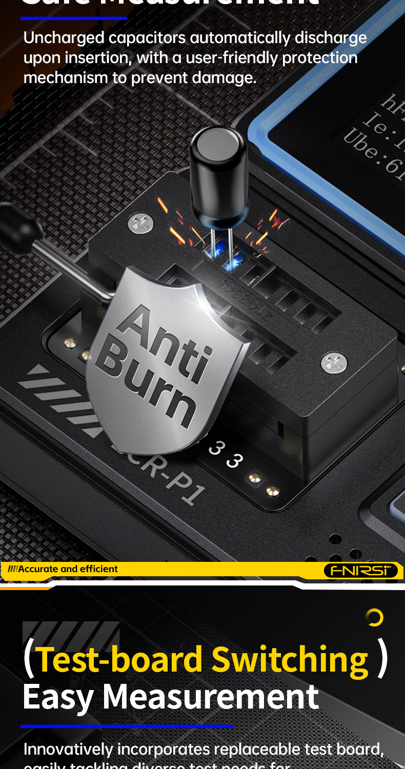 FNIRSI® LCR-P1 Multifunction Transistor Capacitor Tester