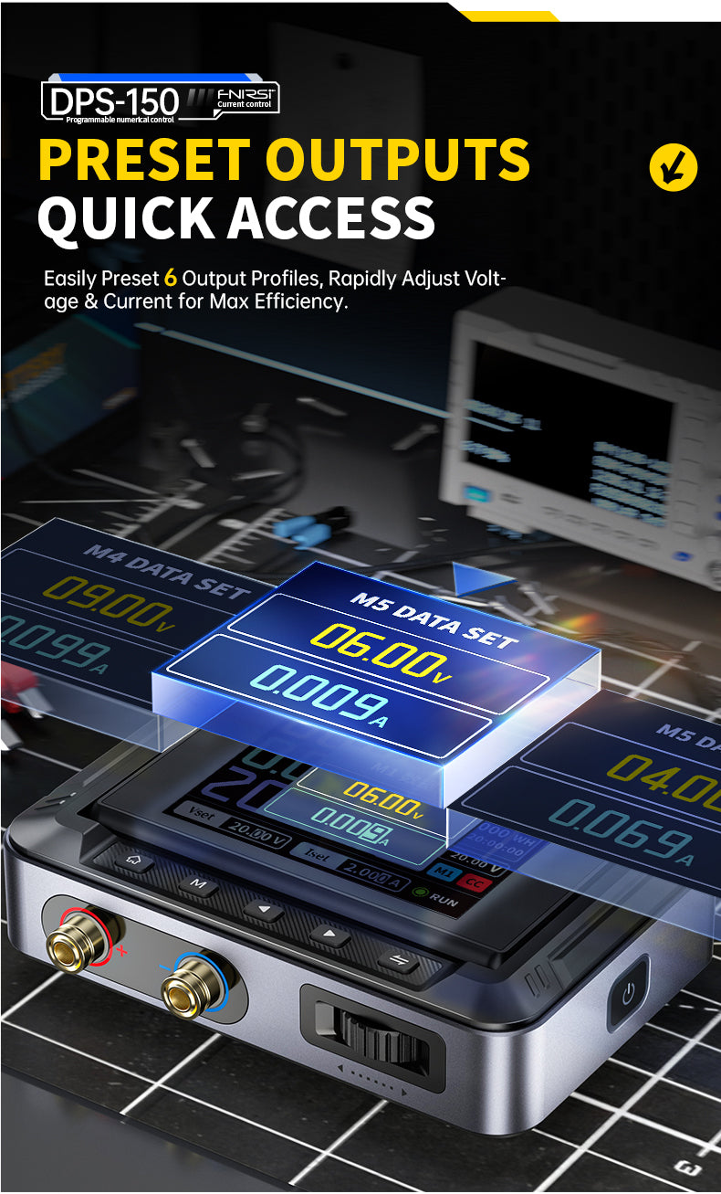 FNIRSI® DPS-150 30V 5A Programmable Mini Portable DC Power Supply