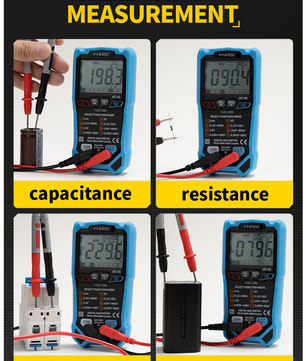FNIRSI® MT-40 Smart Digital Multimeter 4000 Counts True RMS AC DC Voltage 600V Capacitance Ohm Hz NCV Live Wire Test Auto Range