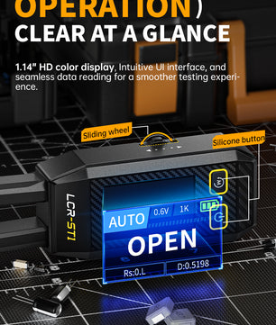 FNIRSI® LCR-ST1 Mini Smart Digital Tweezer LCR SMD ESR Tester ملقاط قياس ديجيتال