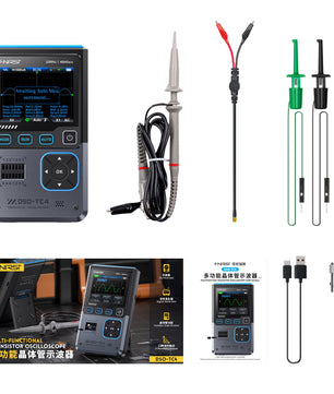 FNIRSI® DSO-TC4 3in1 Digital Oscilloscope Transistor Tester Signal Generator 10MHz 48Ms/s Automative Ocsillscope LCR Tester