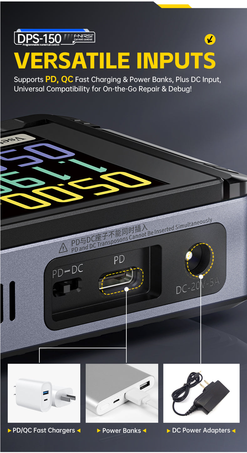 FNIRSI® DPS-150 30V 5A Programmable Mini Portable DC Power Supply