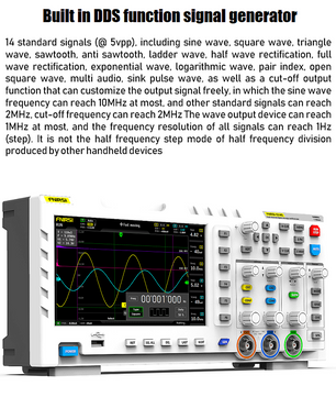 FNIRSI® 1014D 2 in 100Mhz Dual Channel Digital Storage Oscilloscope and DDS Signal Generator راسم و مولد إشارة