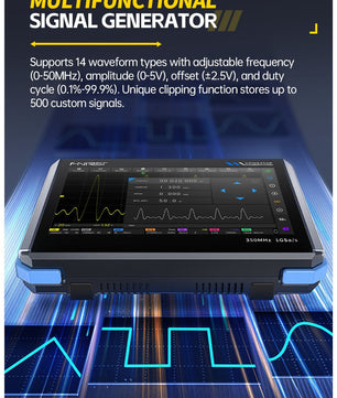 FNIRSI® DPOS350P 4-IN-1 350MHz 1GSPS Touch Screen Tablet Oscilloscope Signal Generator Spectrum Analyzer Frequency Response Analyzer