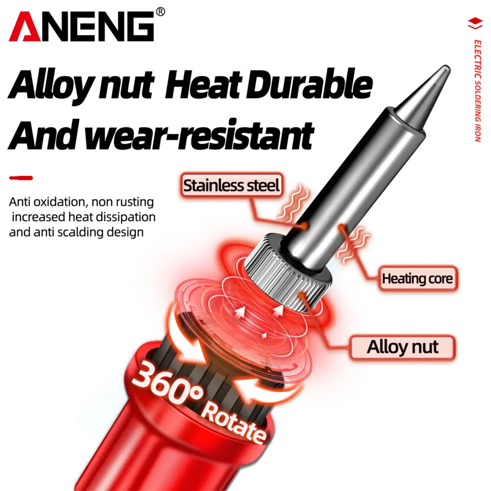 Aneng SL104-12 60W Soldering Iron كاوية لحام متغيرة أصلية