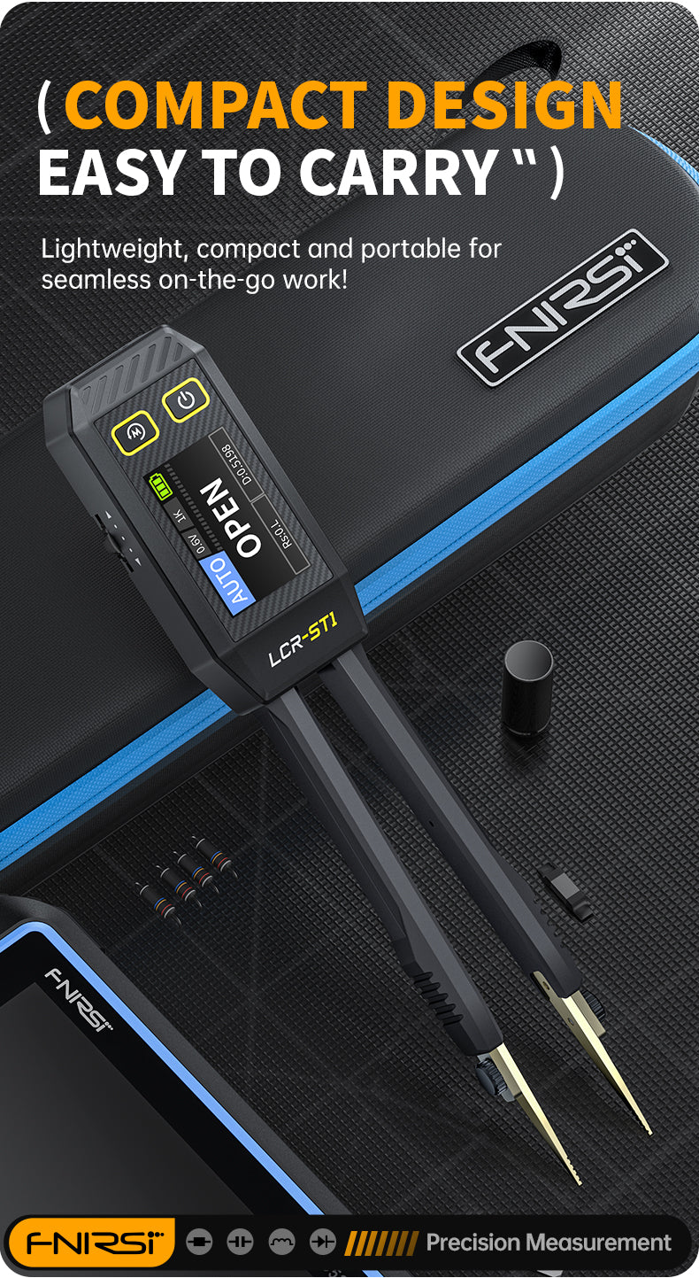 FNIRSI® LCR-ST1 Mini Smart Digital Tweezer LCR SMD ESR Tester ملقاط قياس ديجيتال