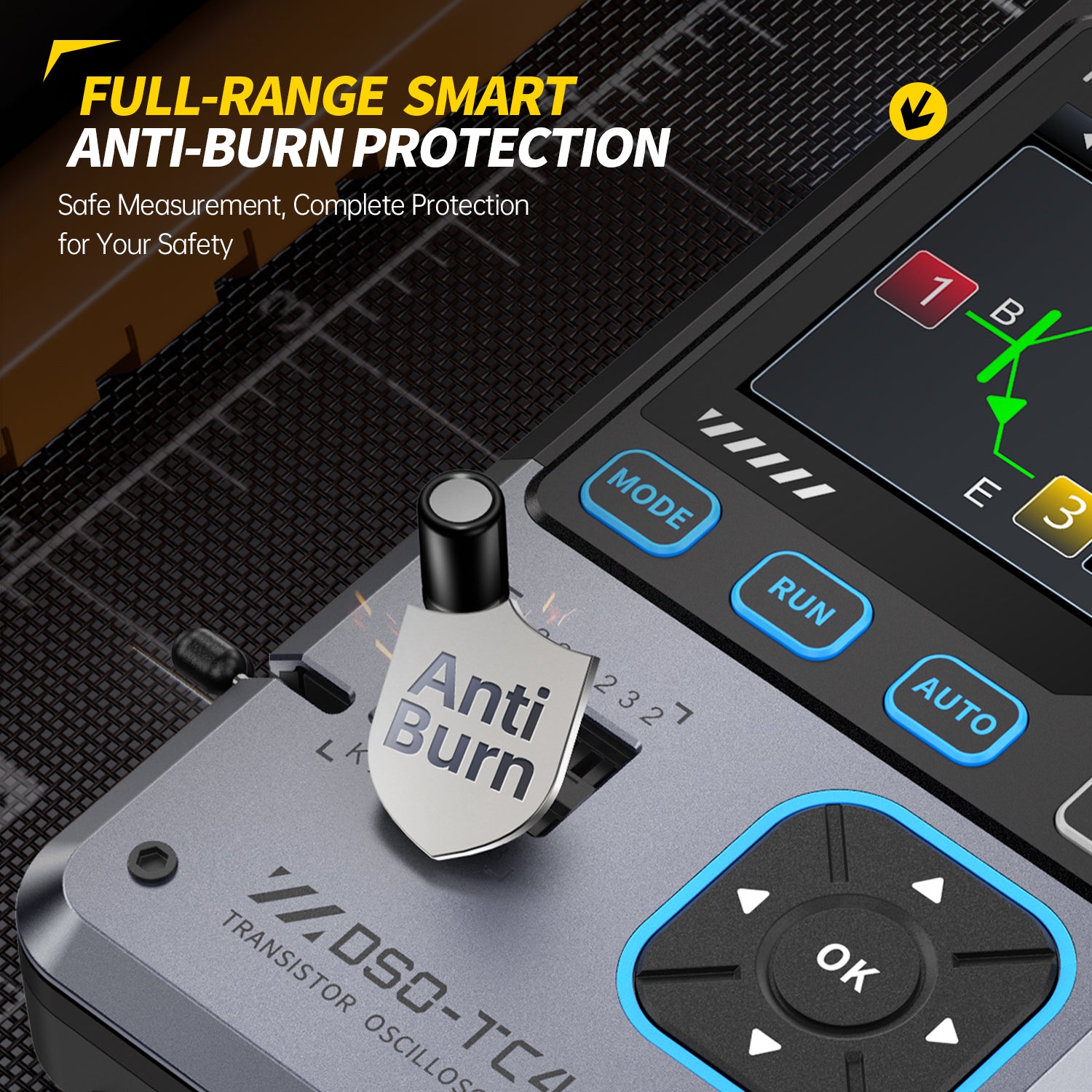FNIRSI DSO-TC4 3in1 Digital Oscilloscope Transistor Tester Signal Generator 10MHz 48Ms/s Automative Ocsillscope LCR Tester