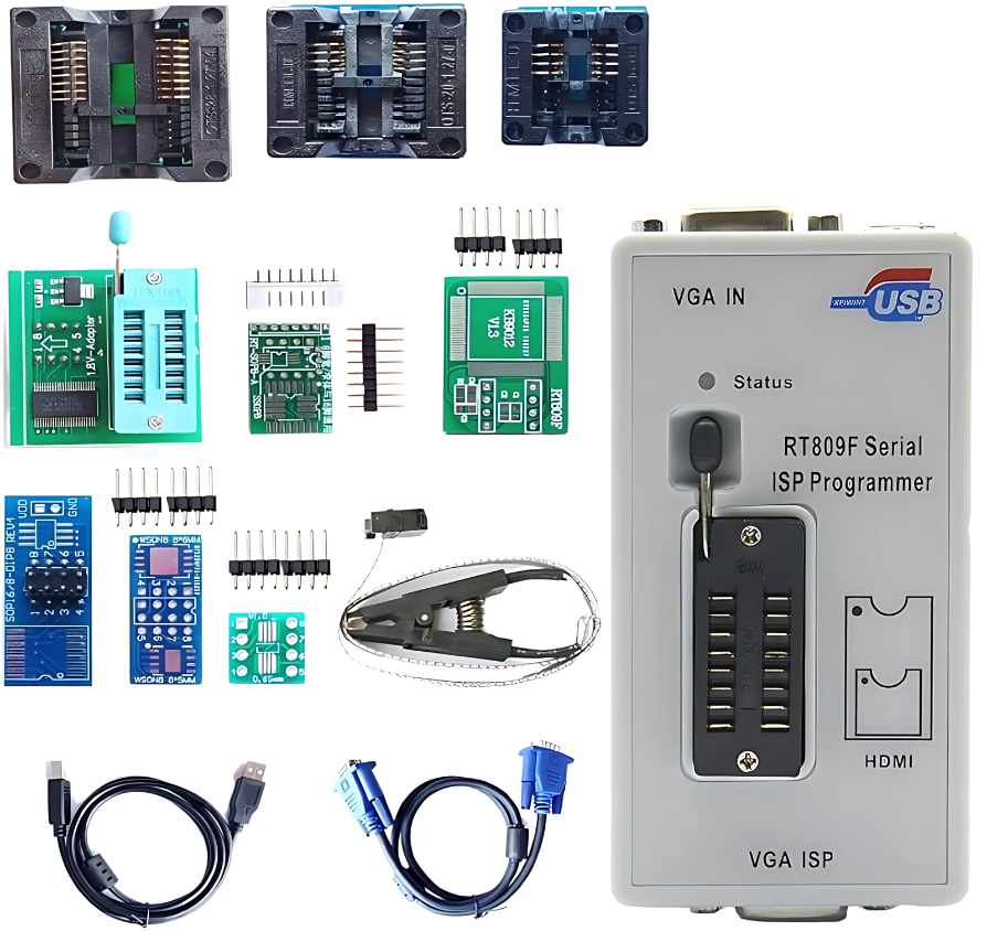 RT809F + 8 Adapters Universal Programmer مبرمجة شاملة