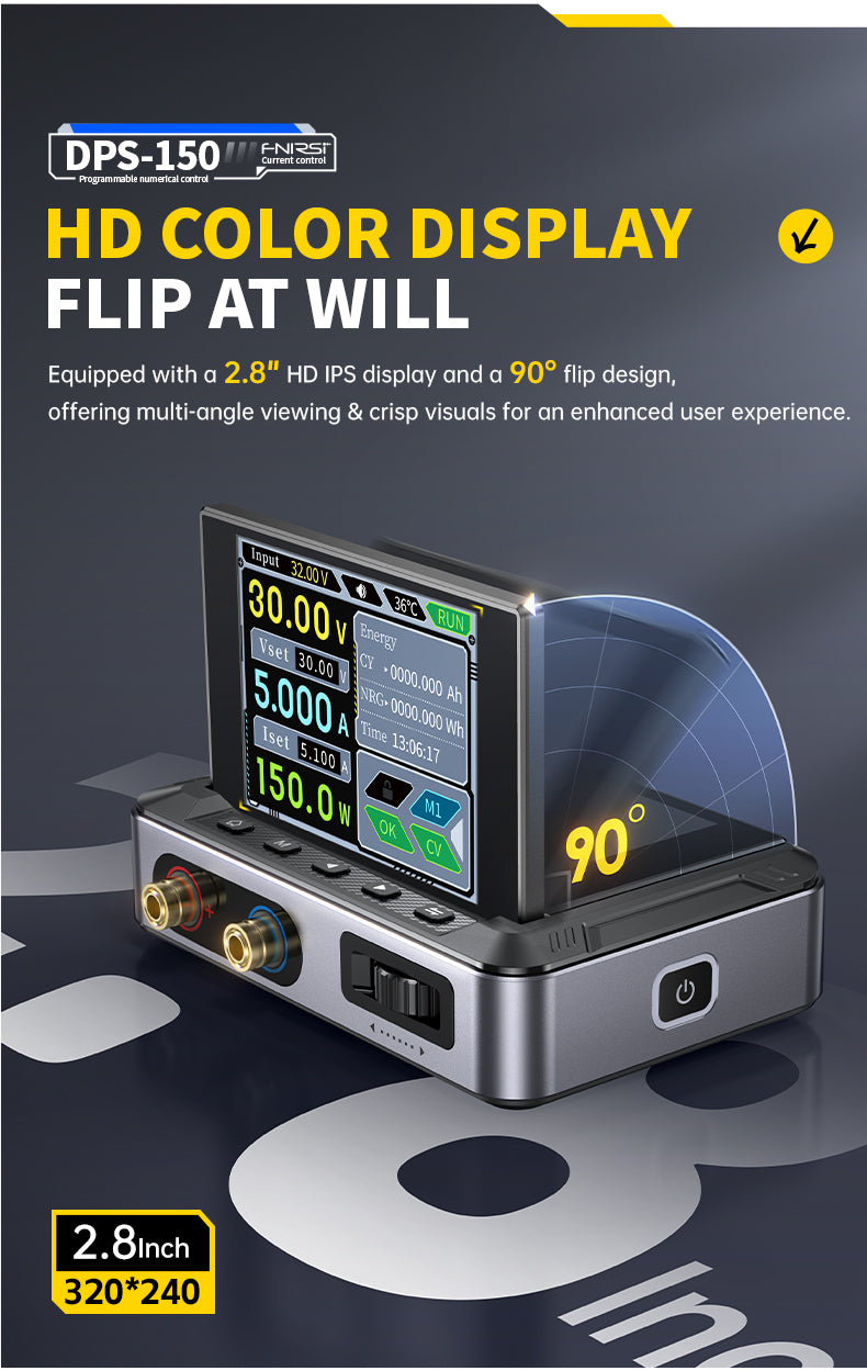 FNIRSI® DPS-150 30V 5A Programmable Mini Portable DC Power Supply