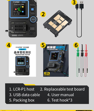 FNIRSI® LCR-P1 Multifunction Transistor Capacitor Tester