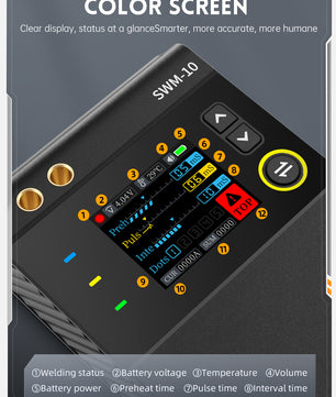 FNIRSI® SWM-10 Portable Intelligent Color Screen Spot Welding Machine كاوية نقطية