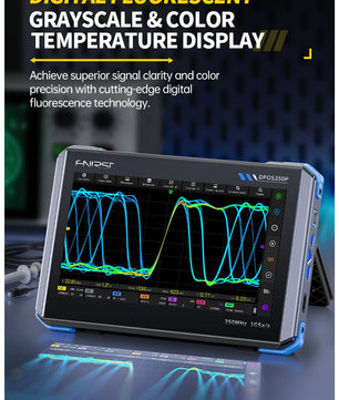 FNIRSI® DPOS350P 4-IN-1 350MHz 1GSPS Touch Screen Tablet Oscilloscope Signal Generator Spectrum Analyzer Frequency Response Analyzer