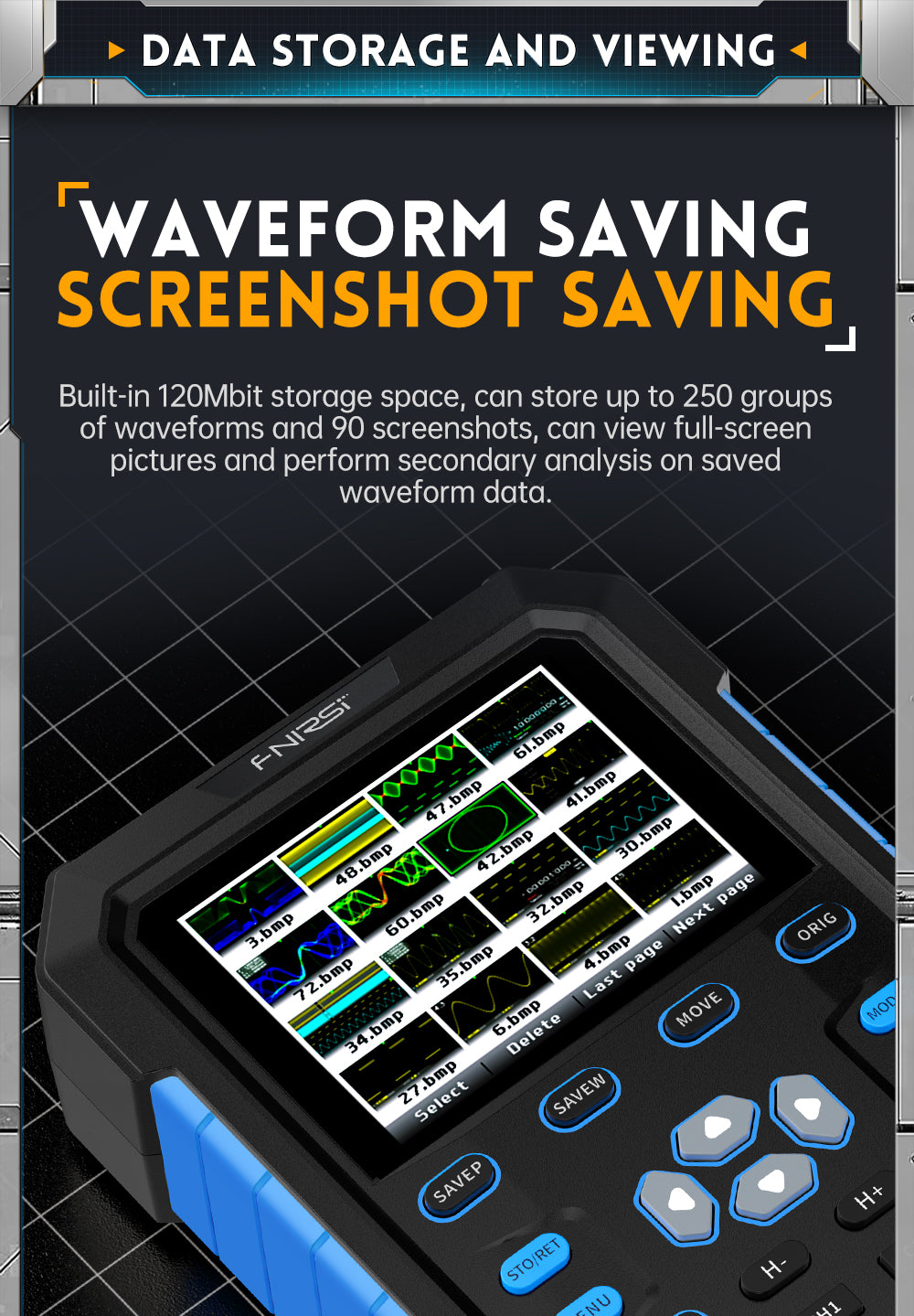 FNIRSI® DPOX180H 2 Channel 180MHZ 2-IN-1 Digial Phosphor Oscilloscope & Function Generator راسم و مولد إشارة
